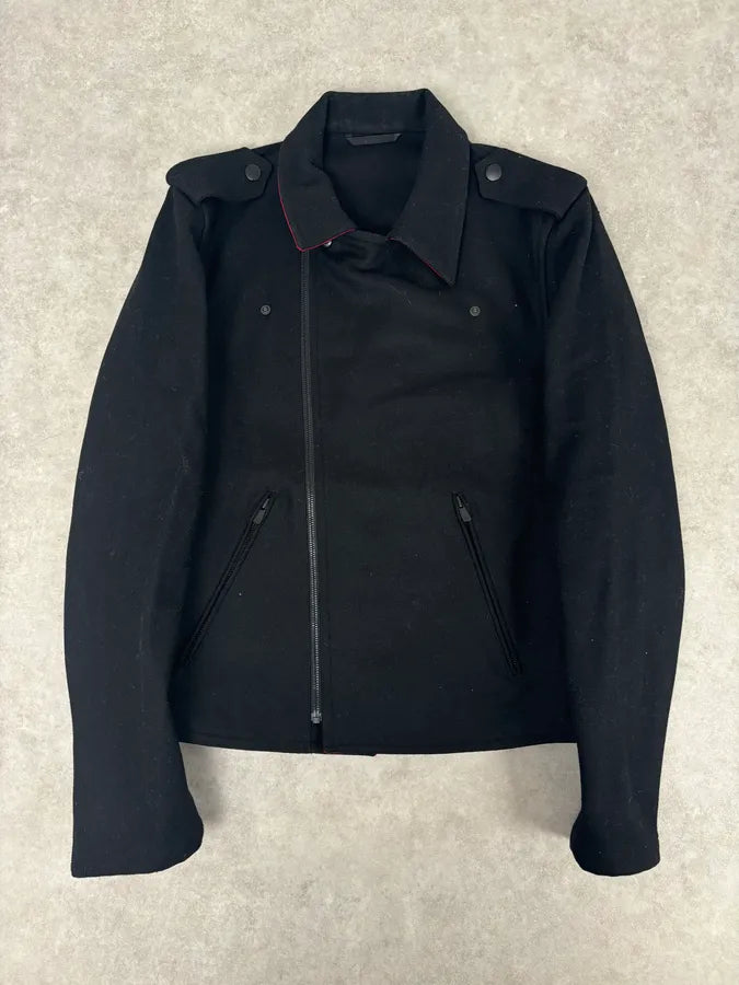 Agnes b Black Wool Contrast Collar Perfecto Jacket wfnQZsw 3