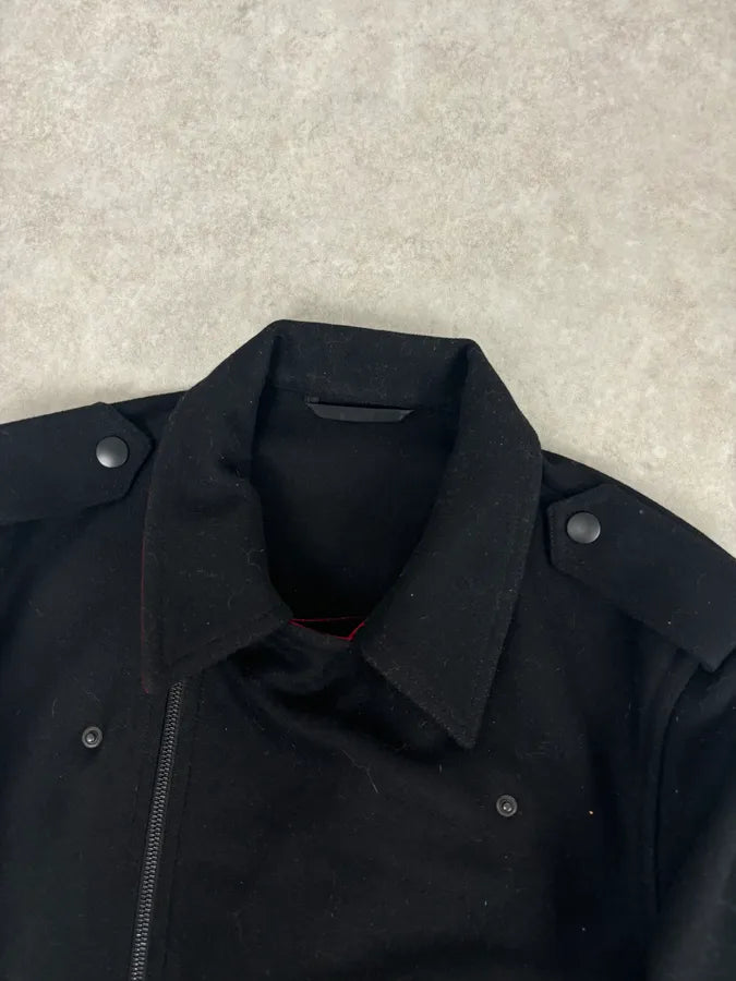Agnes b Black Wool Contrast Collar Perfecto Jacket wfnQZsw 4
