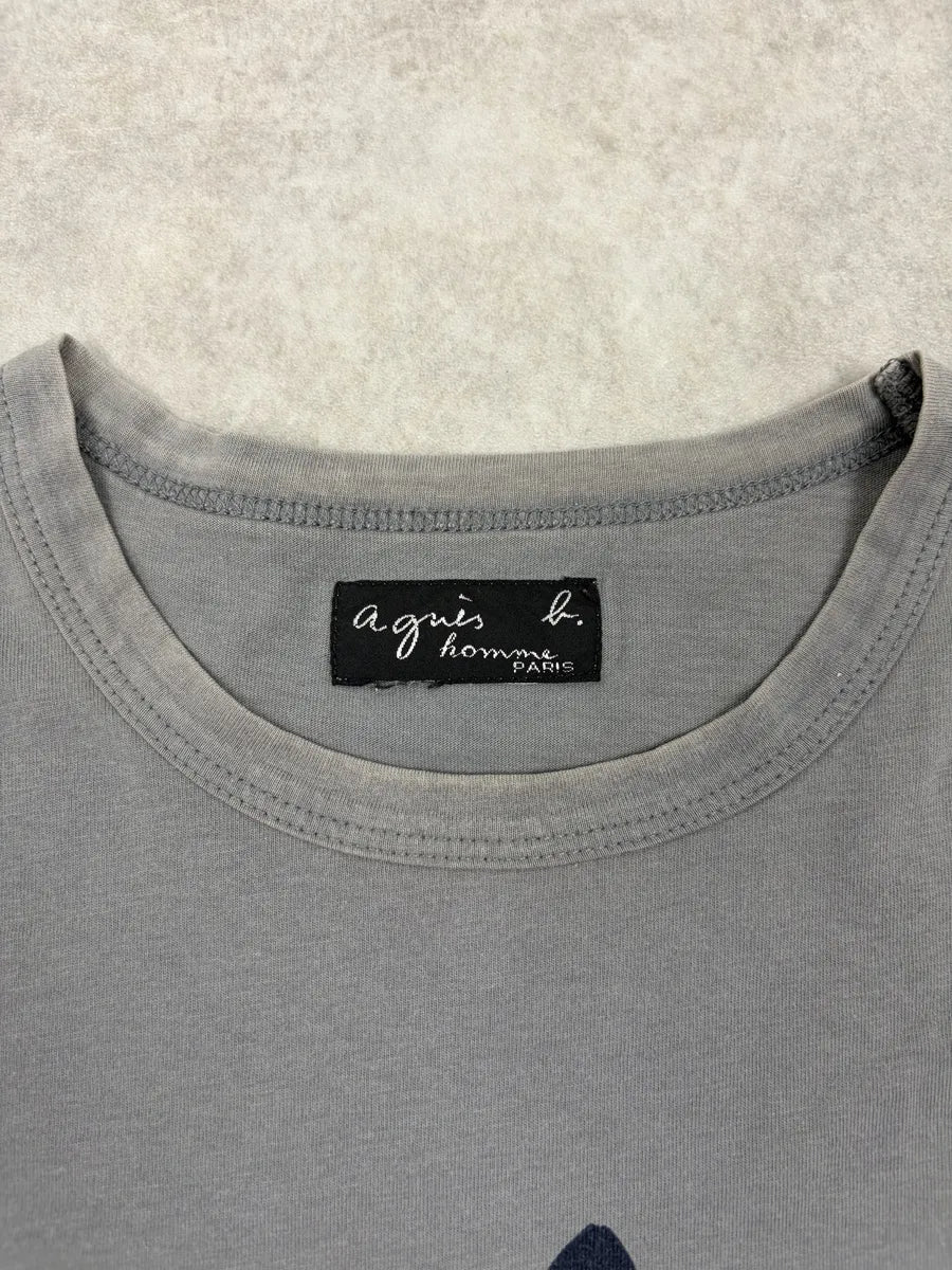 Agnes b Grey Gecko Lizard Graphic T-Shirt hyBjfSV 4