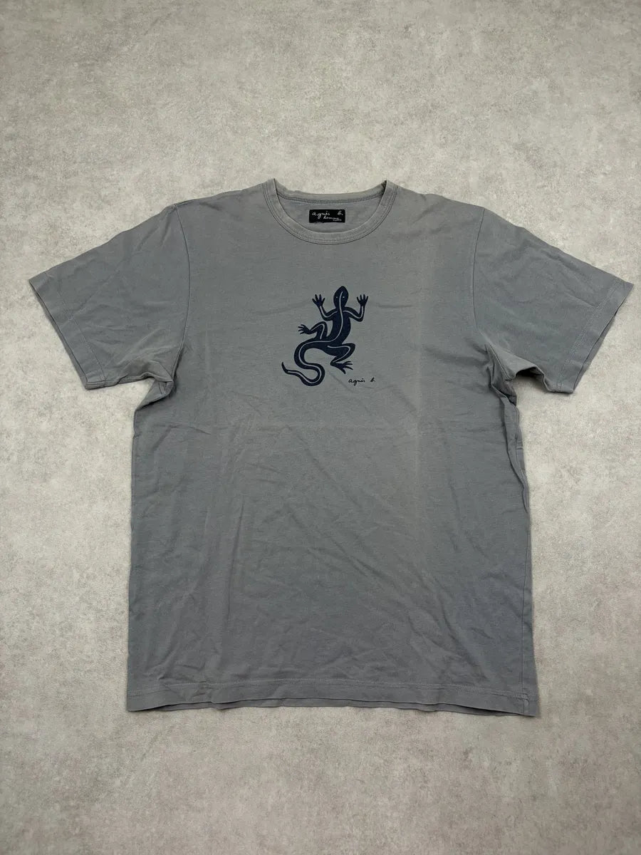 Agnes b Grey Gecko Lizard Graphic T-Shirt hyBjfSV 0