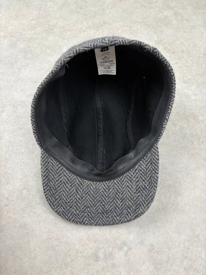 Agnes b Grey Wool Herringbone Hat AThBDaI 6