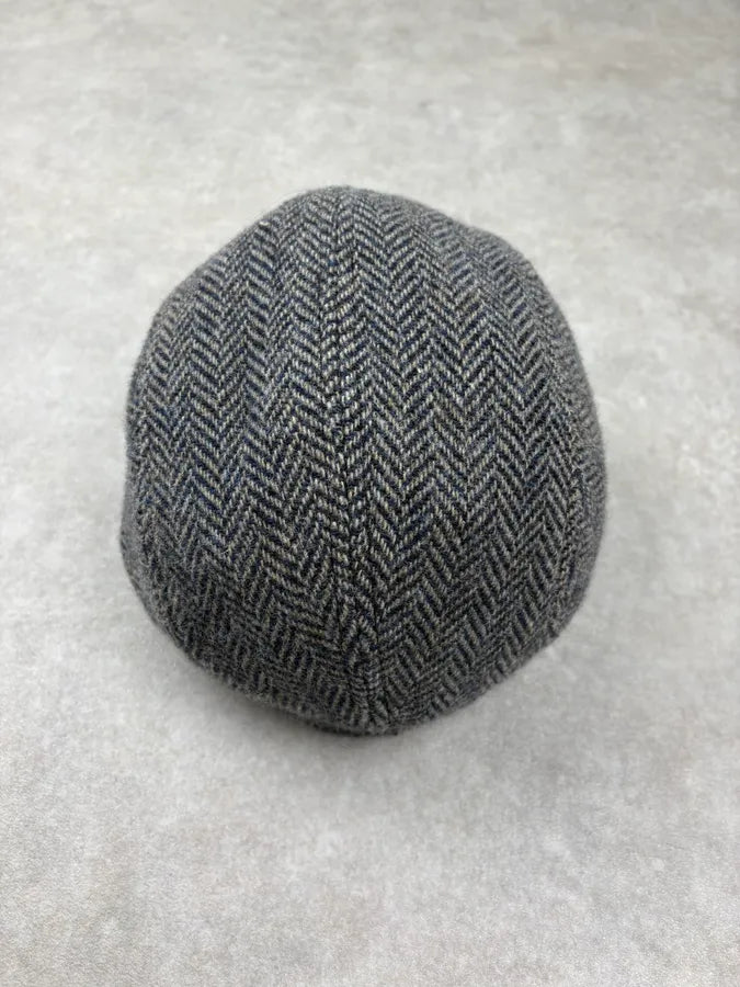 Agnes b Grey Wool Herringbone Hat AThBDaI 5