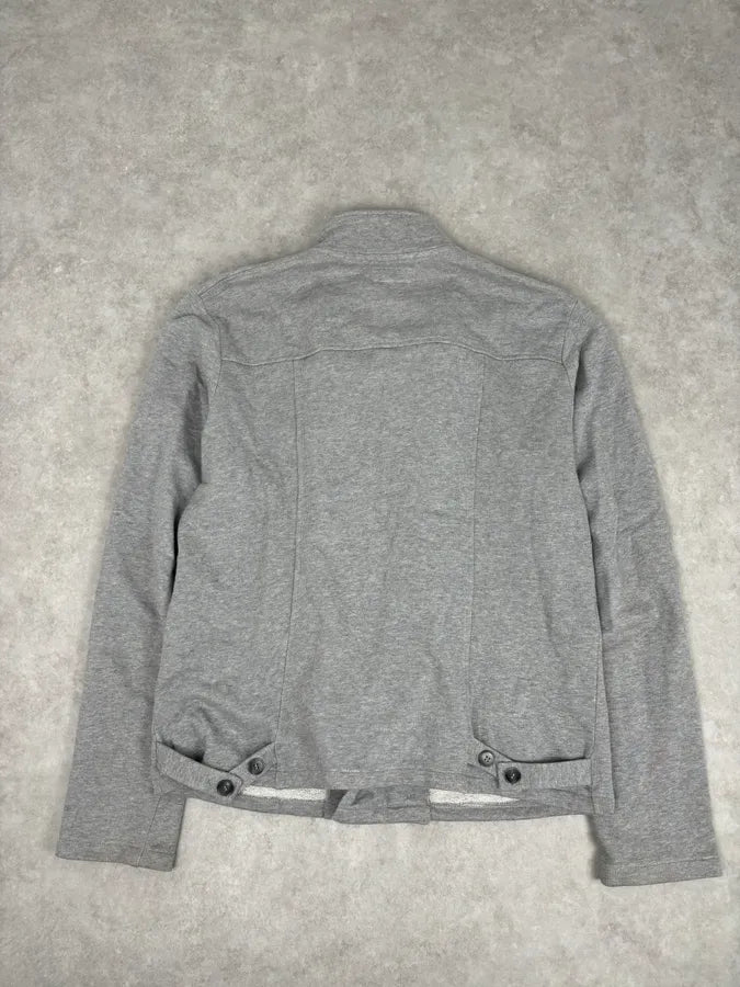 Agnes B Light Grey Cotton Double-Breasted Officer Cardigan pzGULfs 4