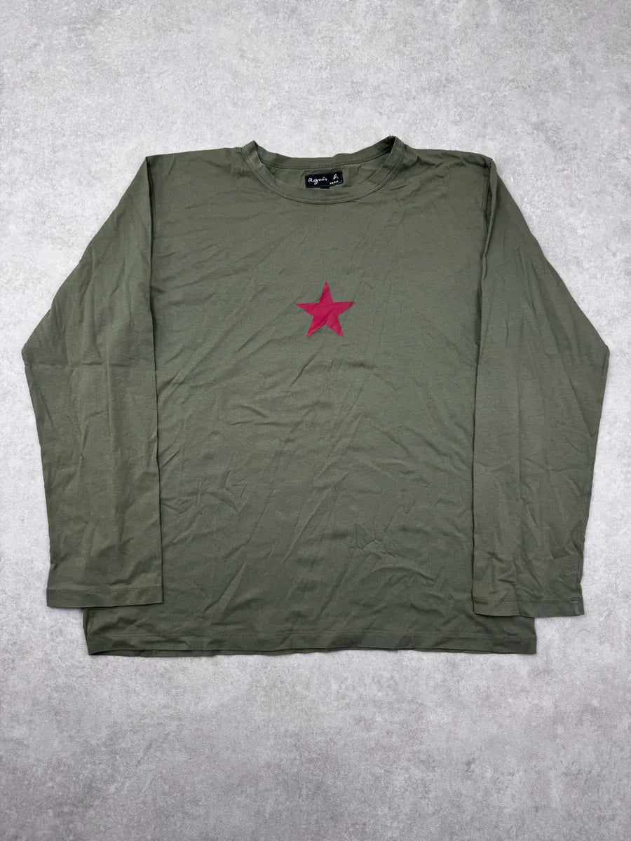 Agnes b Olive Middle Star Longsleeve cfHkNOD 2