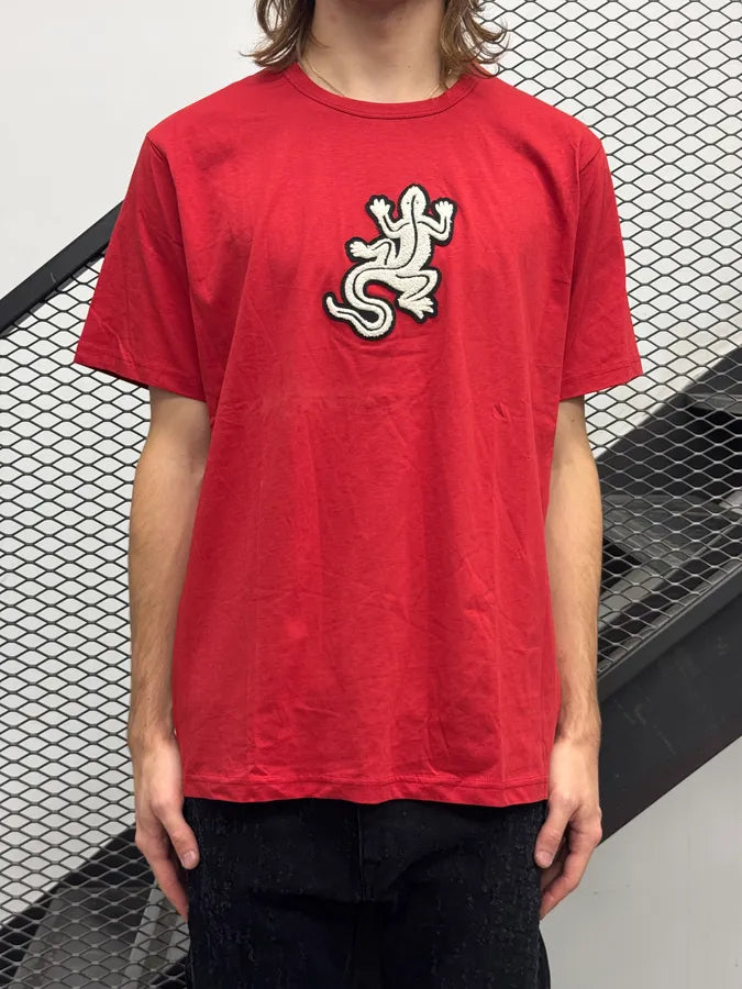 Agnes b Red Embroidered Lizard T-Shirt ezcHYMz 0