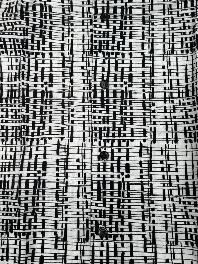 Agnès B Trompe L’oeil Script Abstract Black & White Shirt yYRZRdD 7