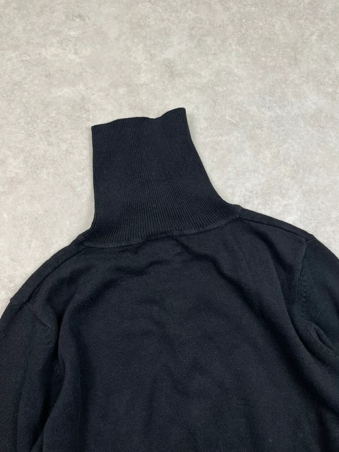 Agnès b Black Wool Button-Up Cardigan FLxuSVk 6
