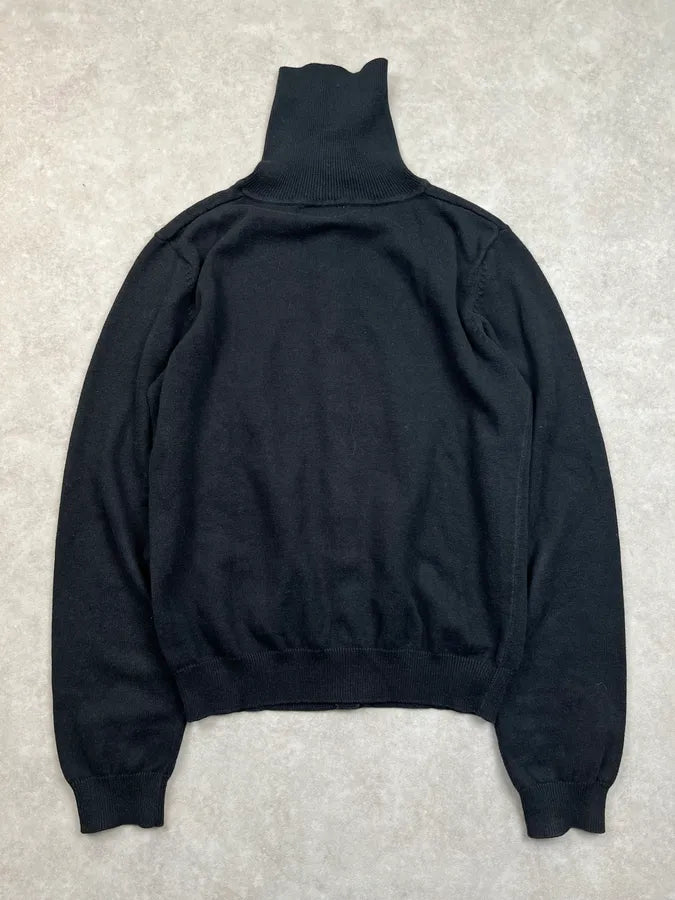 Agnès b Black Wool Button-Up Cardigan FLxuSVk 3