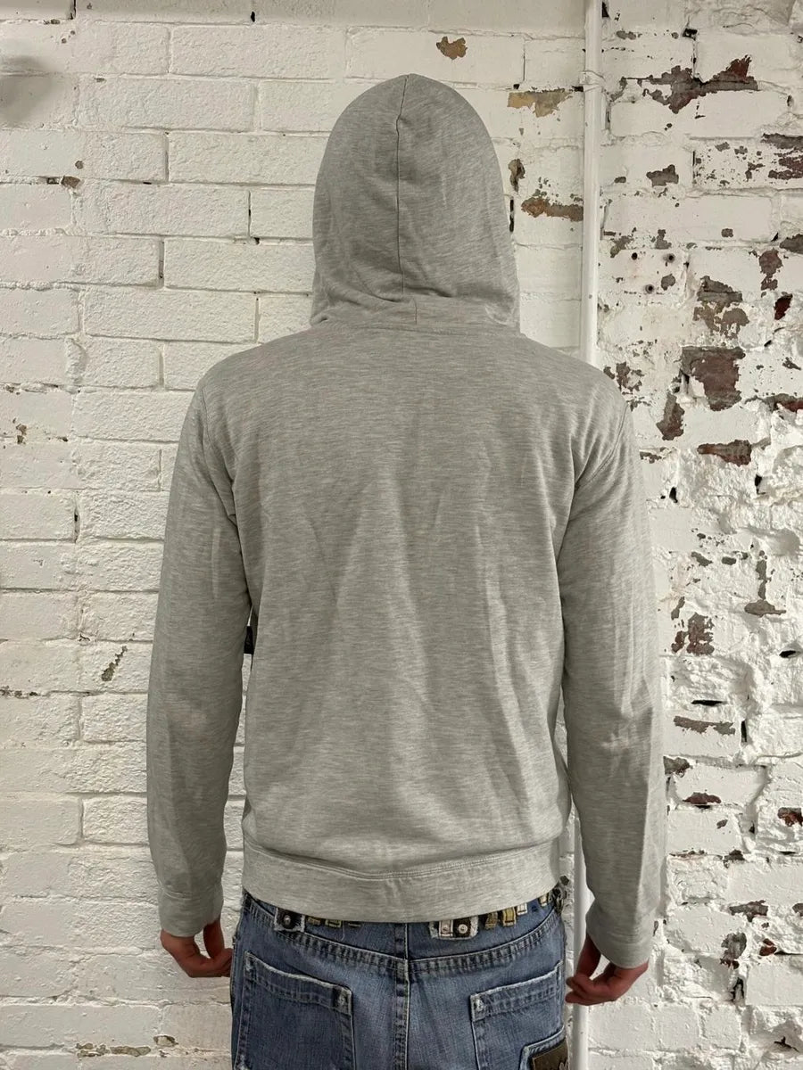 Agnès B Grey Minimalist Zip-Up Hoodie gNJJzVN 2