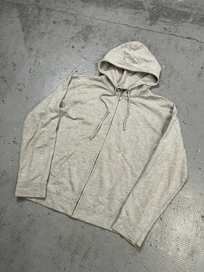 Agnès B Grey Minimalist Zip-Up Hoodie gNJJzVN 3