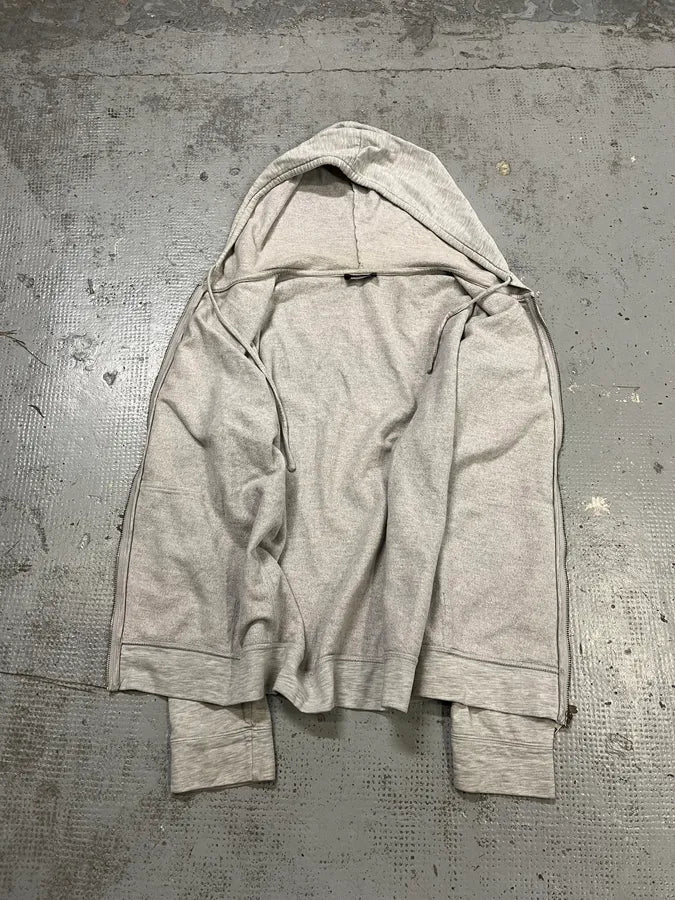 Agnès B Grey Minimalist Zip-Up Hoodie gNJJzVN 8