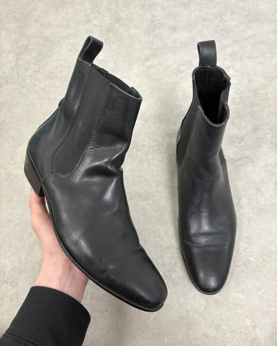 Agnès b. Black Leather Chelsea Boots oWCQsPl 0
