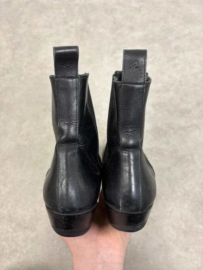 Agnès b. Black Leather Chelsea Boots oWCQsPl 8