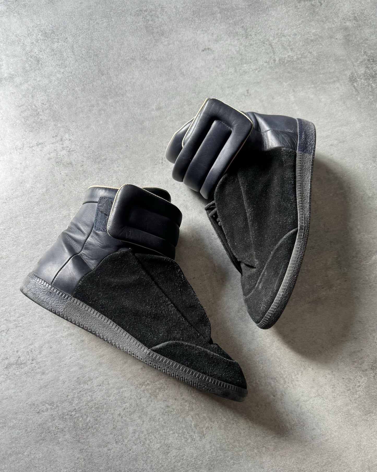 Maison Margiela Future High Top Suede Navy Two Tone  (41) - 4