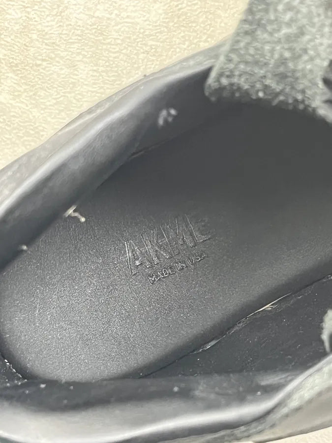 Acne Studios Black Akme Military Vibram Leather Sneakers zXgCSKO 8