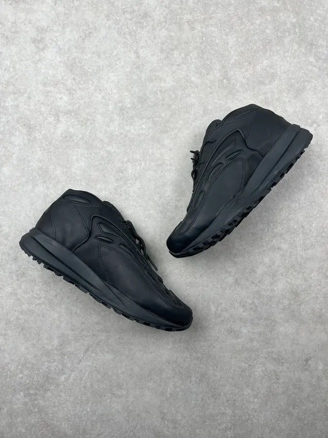 Acne Studios Black Akme Military Vibram Leather Sneakers zXgCSKO 5