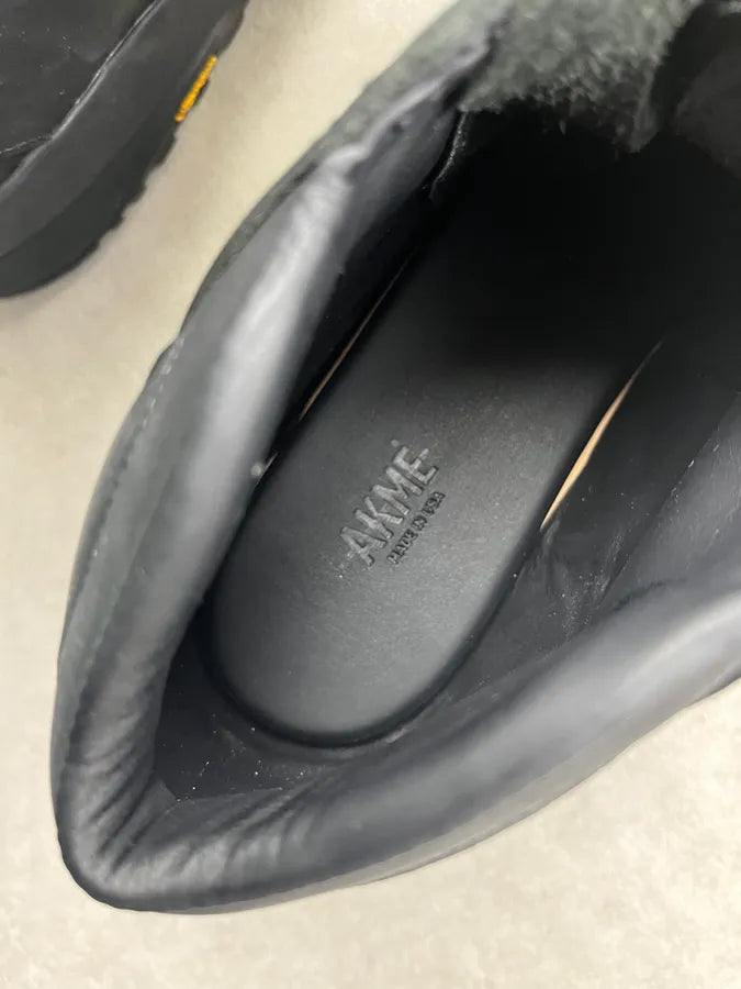 Acne Studios Black Akme Military Vibram Leather Sneakers HFvGlkI 7