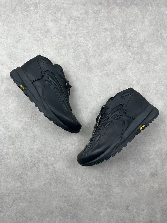 Acne Studios Black Akme Military Vibram Leather Sneakers zXgCSKO 1