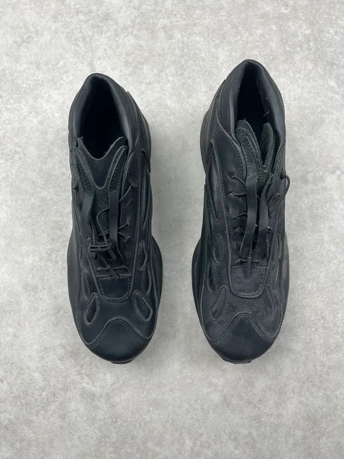 Acne Studios Black Akme Military Vibram Leather Sneakers zXgCSKO 2