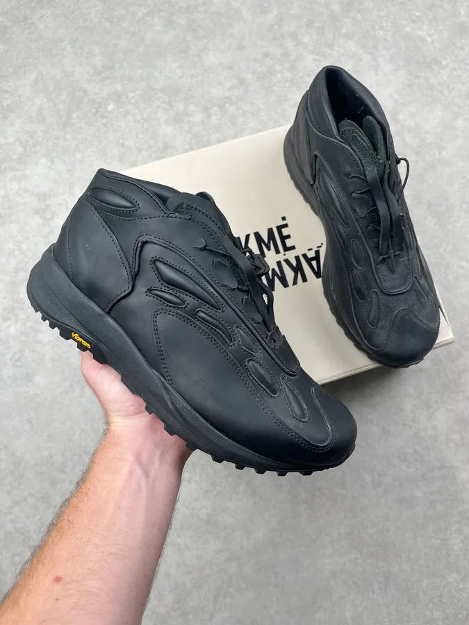 Acne Studios Black Akme Military Vibram Leather Sneakers zXgCSKO 0