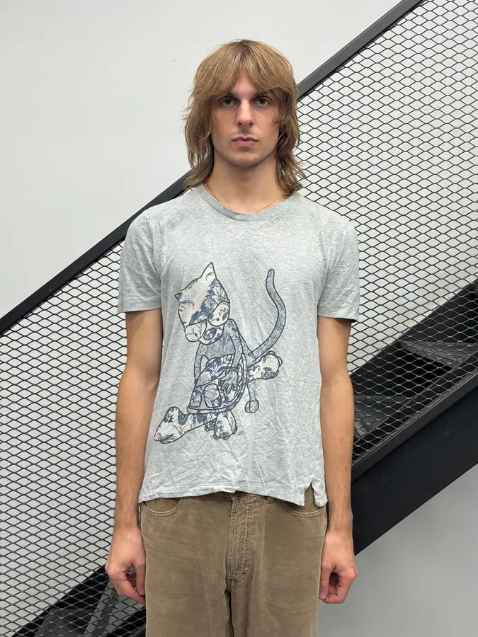 2010s Alexander McQueen Grey Sexual Fantasy Cat T-Shirt tMLQnRF 1