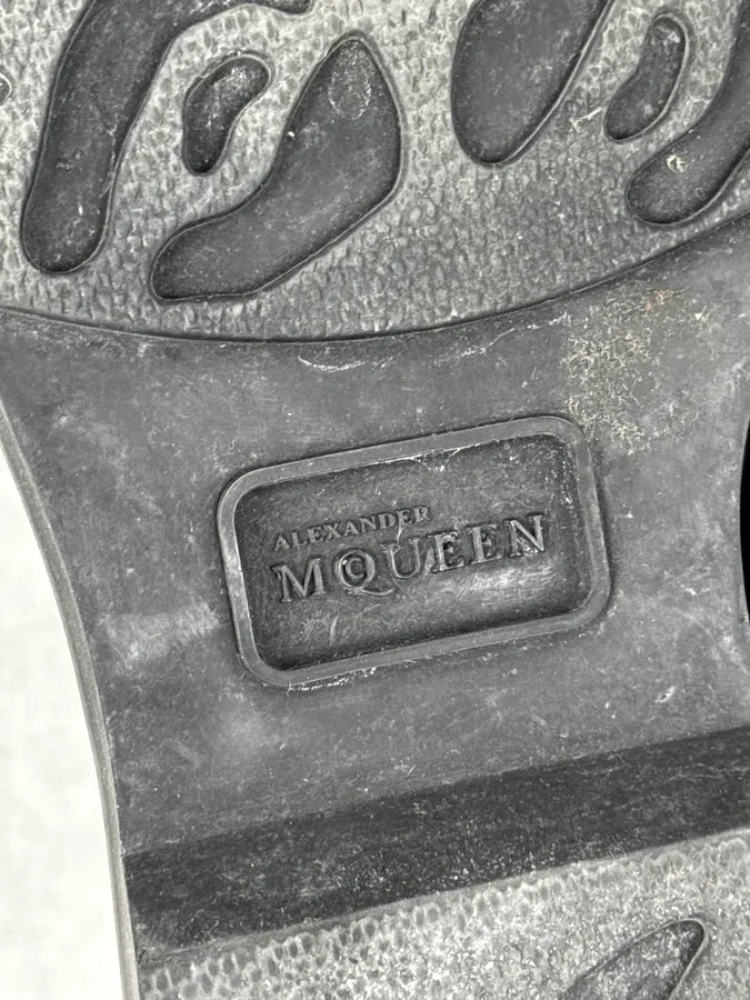 Alexander McQueen Black & Red Bloody Abstract Derby Leather Shoes JSDOSzu 8