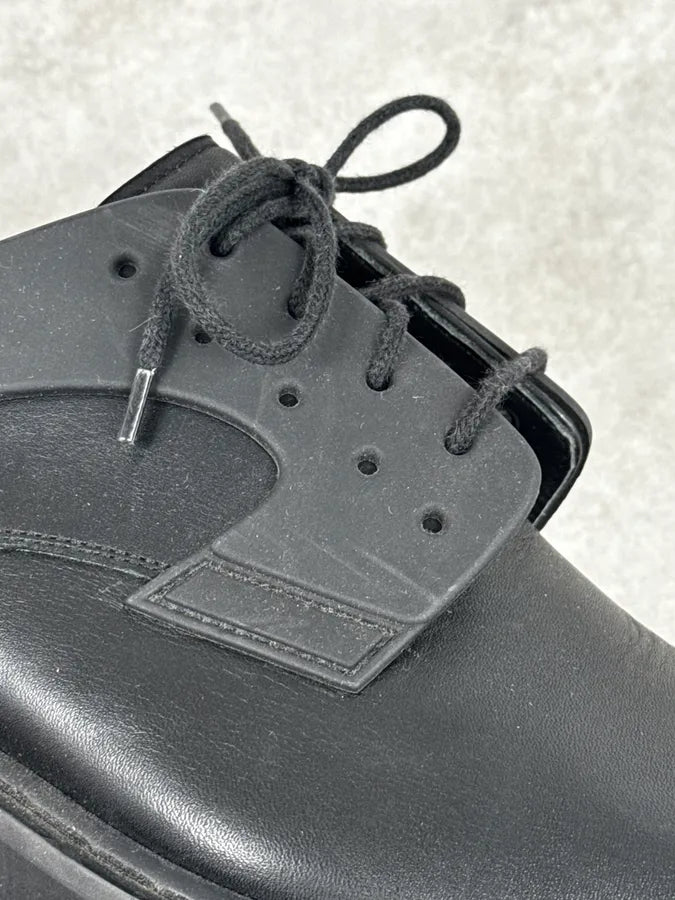 Alexander McQueen Black & Red Bloody Abstract Derby Leather Shoes JSDOSzu 5