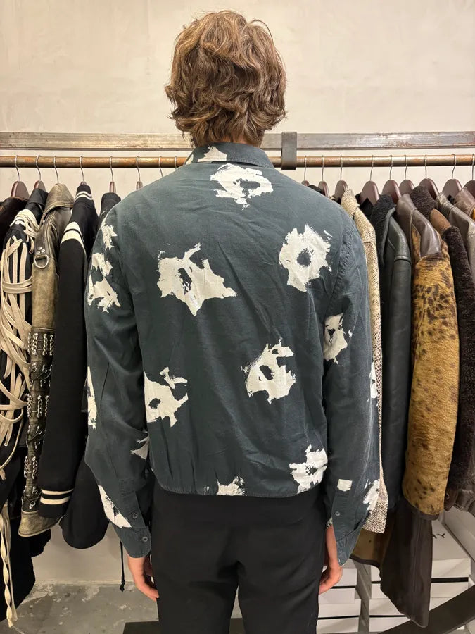 Alexander McQueen Black Contemporary Splash Zip Shirt Jacket fFylFWG 2