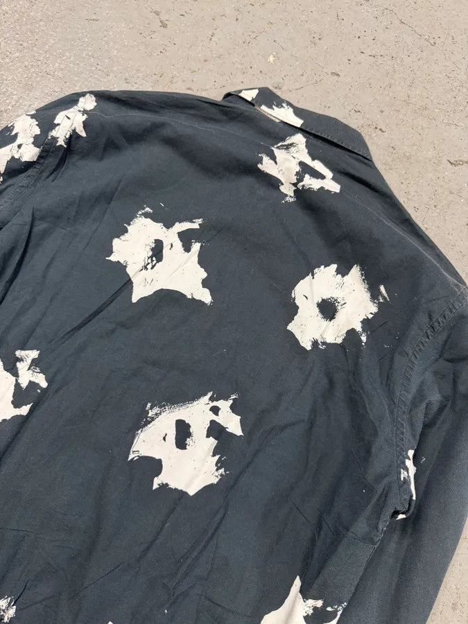 Alexander McQueen Black Contemporary Splash Zip Shirt Jacket fFylFWG 5