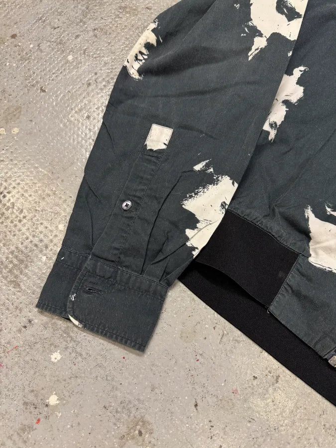 Alexander McQueen Black Contemporary Splash Zip Shirt Jacket fFylFWG 7