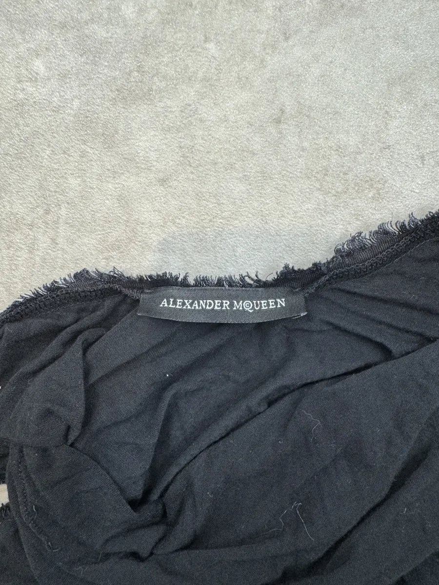 Alexander McQueen Black Cotton Distressed Top IzdsyeZ 5