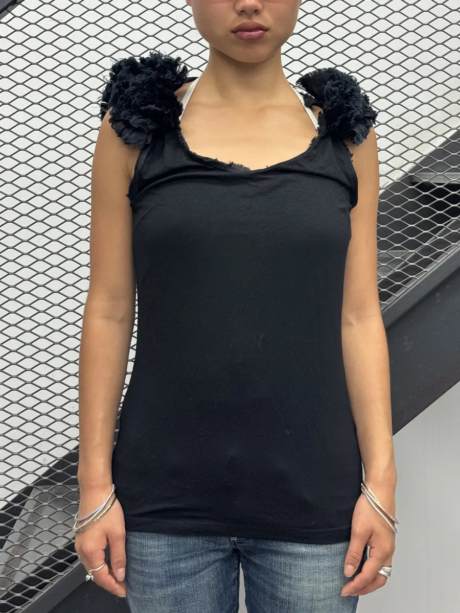 Alexander McQueen Black Cotton Distressed Top IzdsyeZ 1