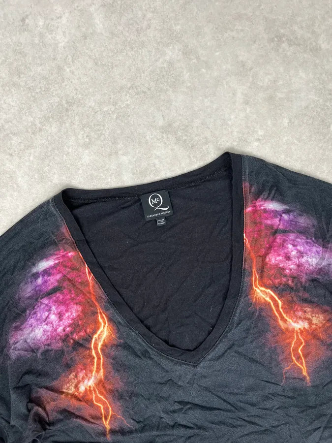 SS2012 Alexander McQueen Black Storm Lightning T-Shirt evrPQvj 3