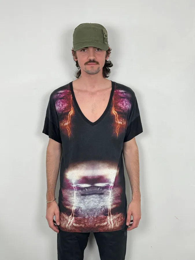 SS2012 Alexander McQueen Black Storm Lightning T-Shirt evrPQvj 1