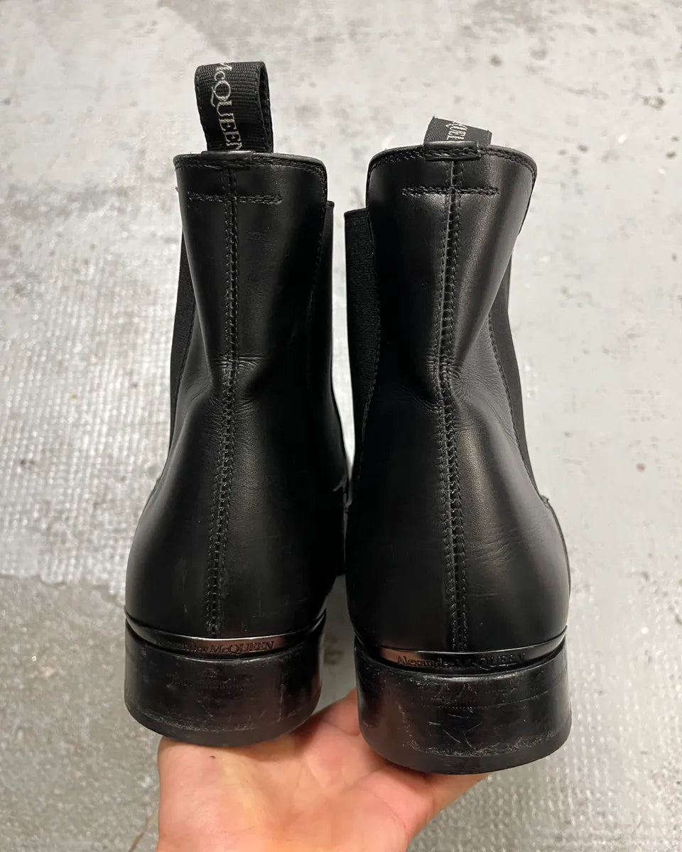 Alexander Mcqueen Black Leather Boots  ecrEbQD 5