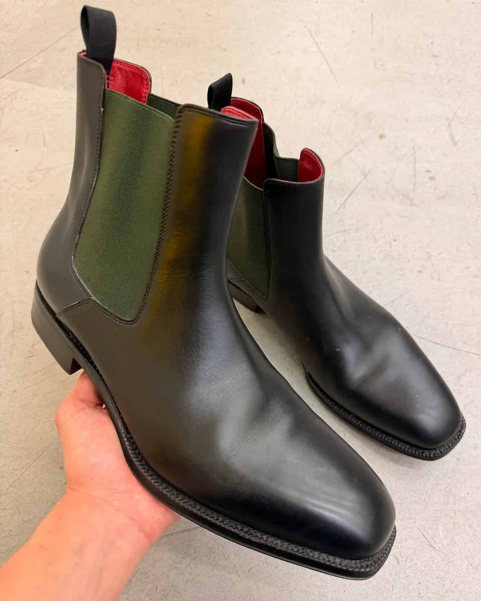 Alexander McQueen Black Leather Chelsea Boots EdSIdPB 0