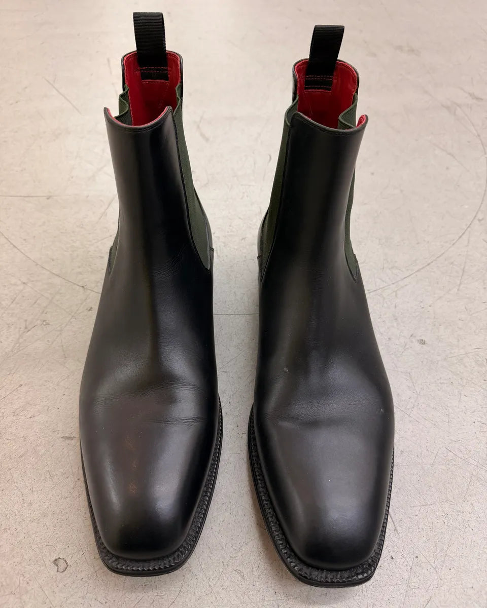 Alexander McQueen Black Leather Chelsea Boots EdSIdPB 1
