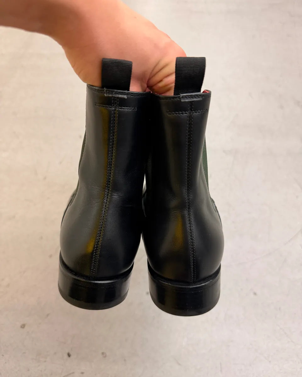 Alexander McQueen Black Leather Chelsea Boots EdSIdPB 4