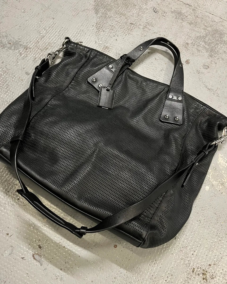 Alexander McQueen Black Leather Razor Blade Handle Bag HttAEFm 3