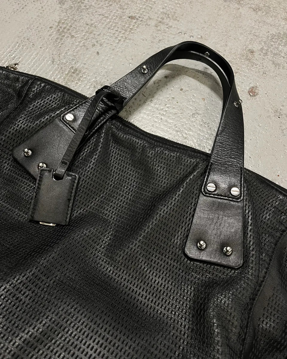 Alexander McQueen Black Leather Razor Blade Handle Bag HttAEFm 4
