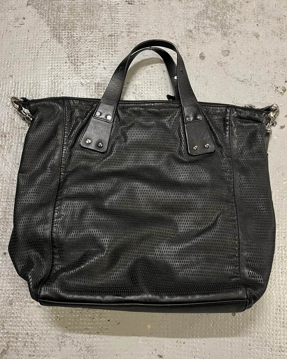 Alexander McQueen Black Leather Razor Blade Handle Bag HttAEFm 7