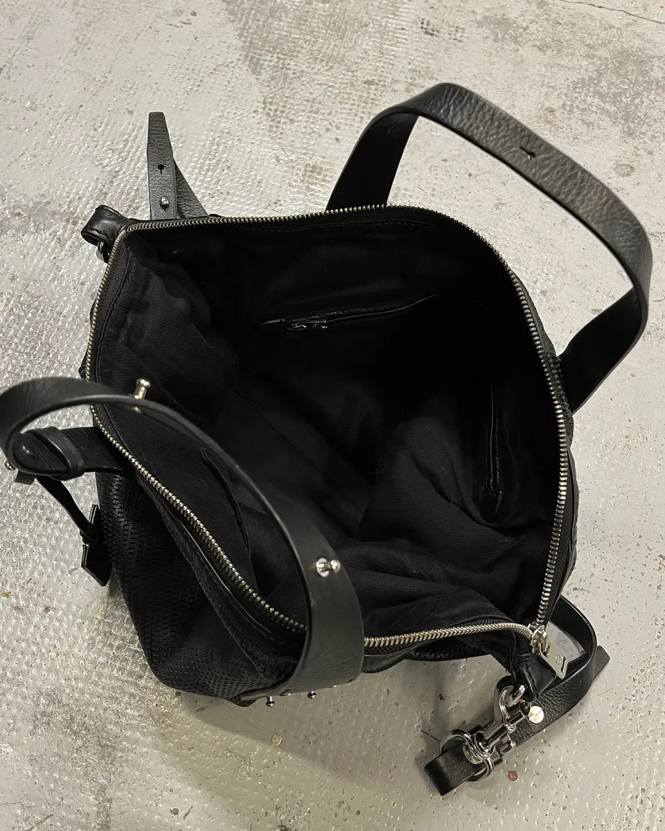 Alexander McQueen Black Leather Razor Blade Handle Bag HttAEFm 8