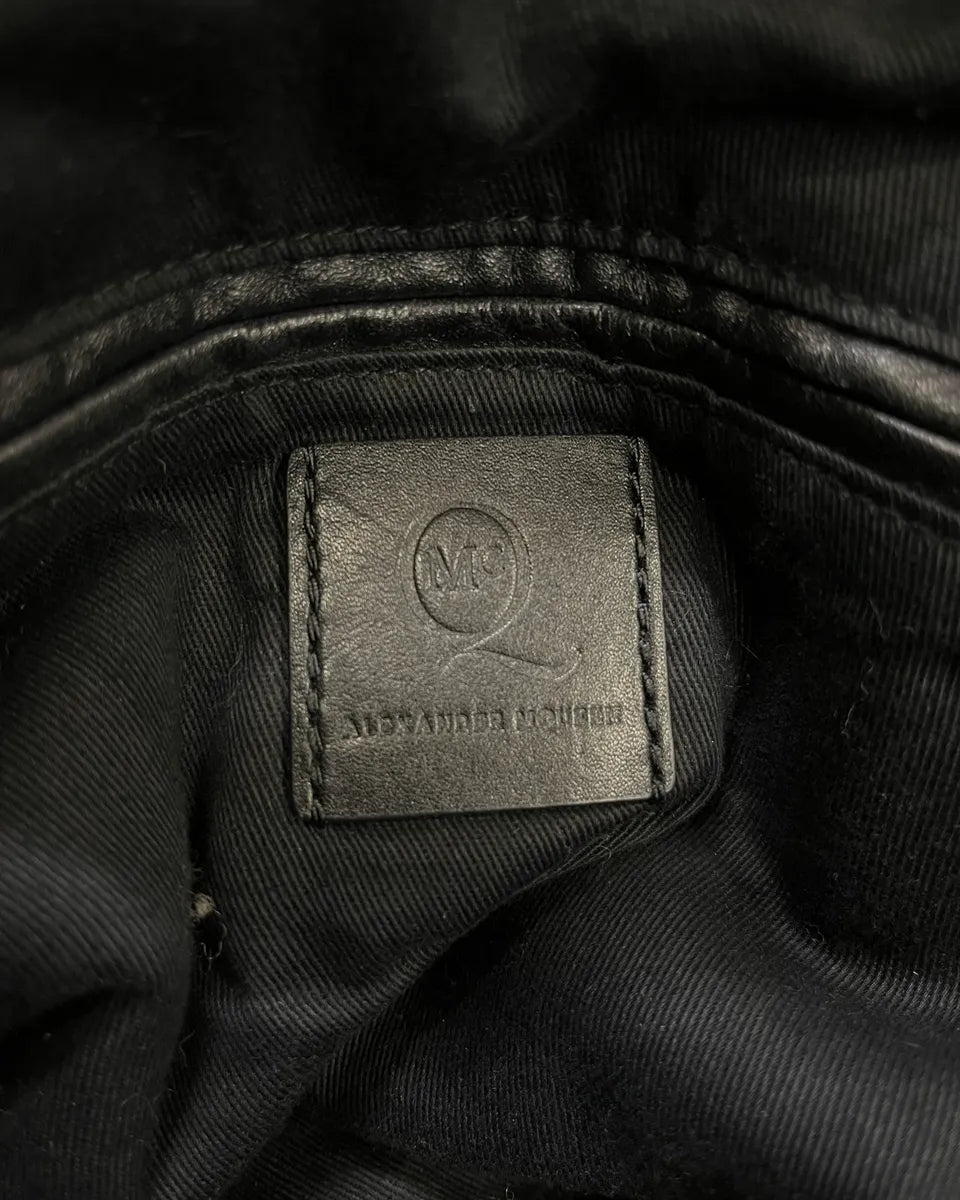 Alexander McQueen Black Leather Razor Blade Handle Bag HttAEFm 9