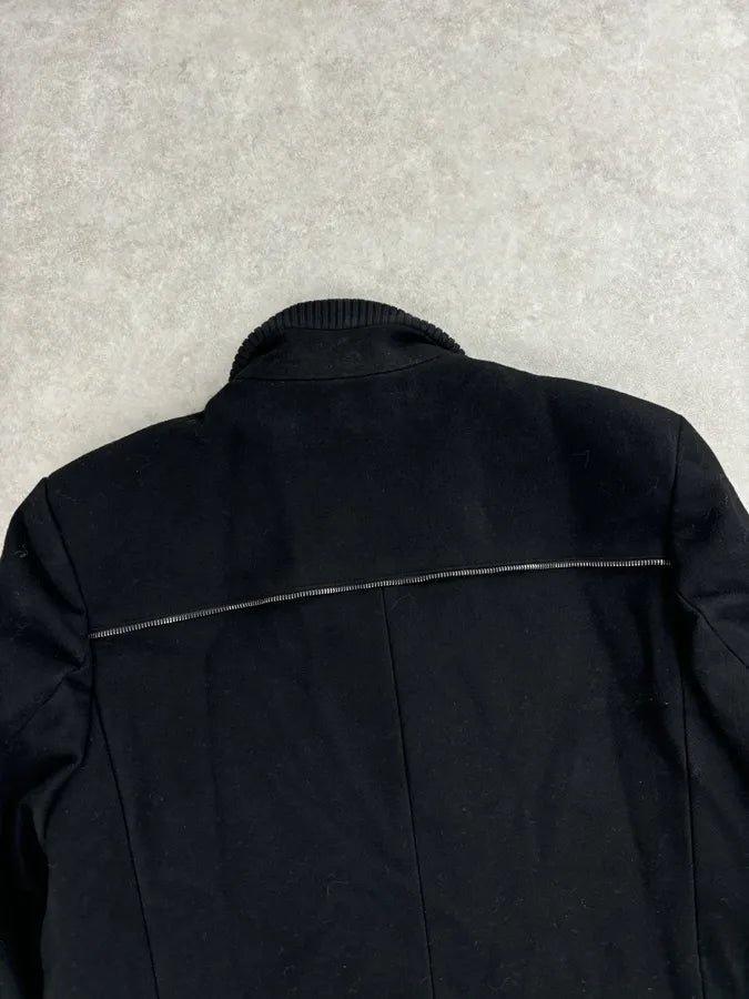 Alexander McQueen Black Long Wool Multi Zips Jacket XdJEobu 5