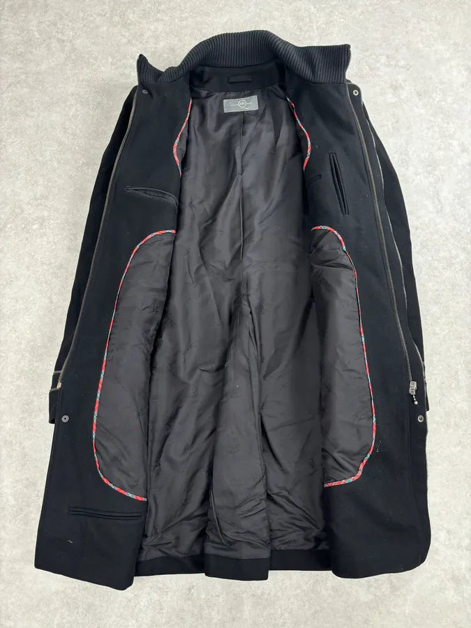 Alexander McQueen Black Long Wool Multi Zips Jacket XdJEobu 6