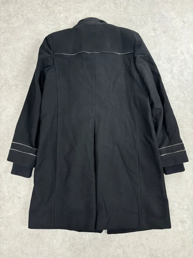 Alexander McQueen Black Long Wool Multi Zips Jacket XdJEobu 4