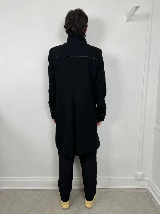 Alexander McQueen Black Long Wool Multi Zips Jacket XdJEobu 2