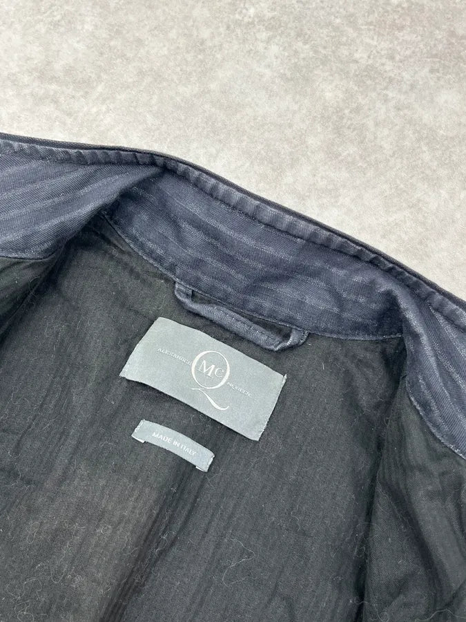 Alexander McQueen Dark Navy Nylon Striped Multi Zip Jacket DAfmHck 8