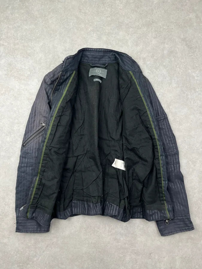 Alexander McQueen Dark Navy Nylon Striped Multi Zip Jacket DAfmHck 4
