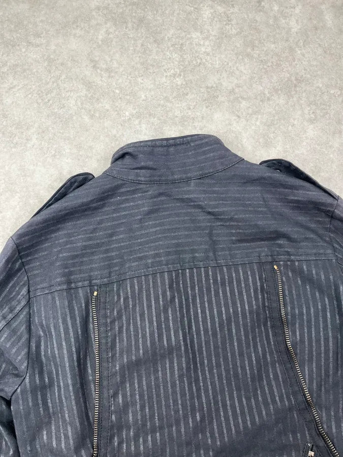Alexander McQueen Dark Navy Nylon Striped Multi Zip Jacket DAfmHck 6